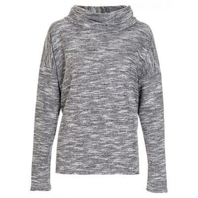 Grey light knitted roll neck top